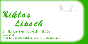miklos lipsch business card